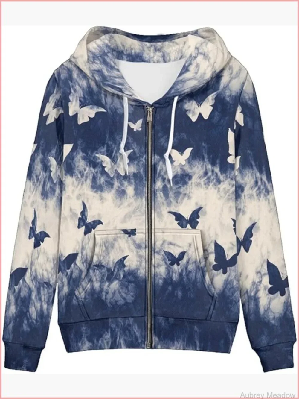 Oversize Zip Up Hoodie Sweatshirt with Pockets Drawstring Pullover